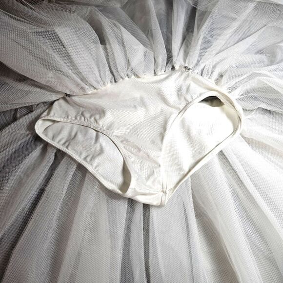 Star Styled Dance Vintage Stretch Black Velvet & Layered Tulle Costume Dress - Picture 6 of 15